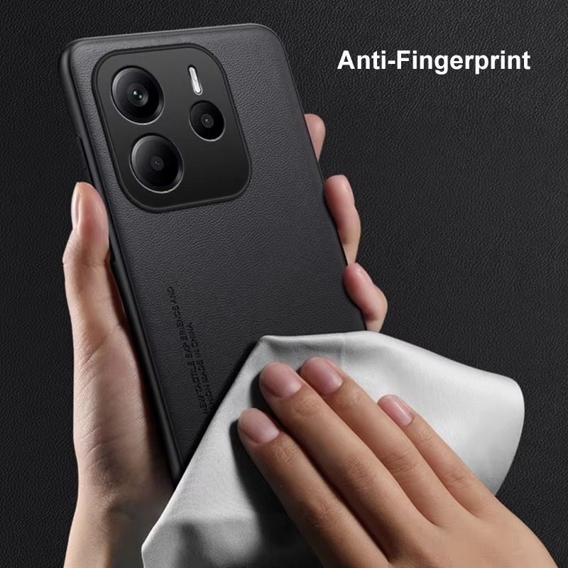 Luxury iPhone Case — Ultra-Thin Leather Soft Back Cover with Shockproof Anti-Fingerprint Non-Slip Plain Design