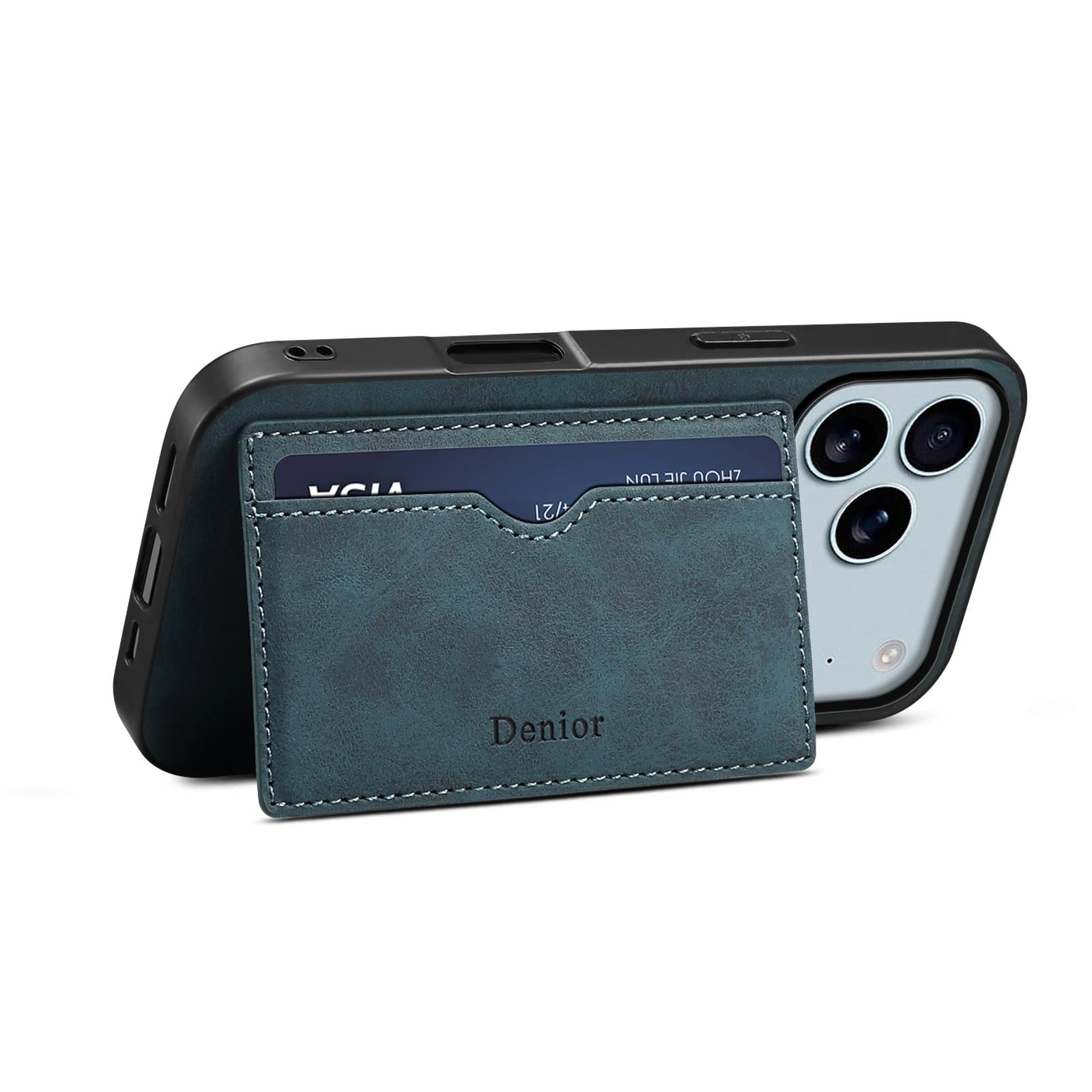 Luxury iPhone Case — Retro PU Leather Wallet Cover with Card Holder, Magnetic Stand, Shockproof Protection and Anti-Fingerprint Design