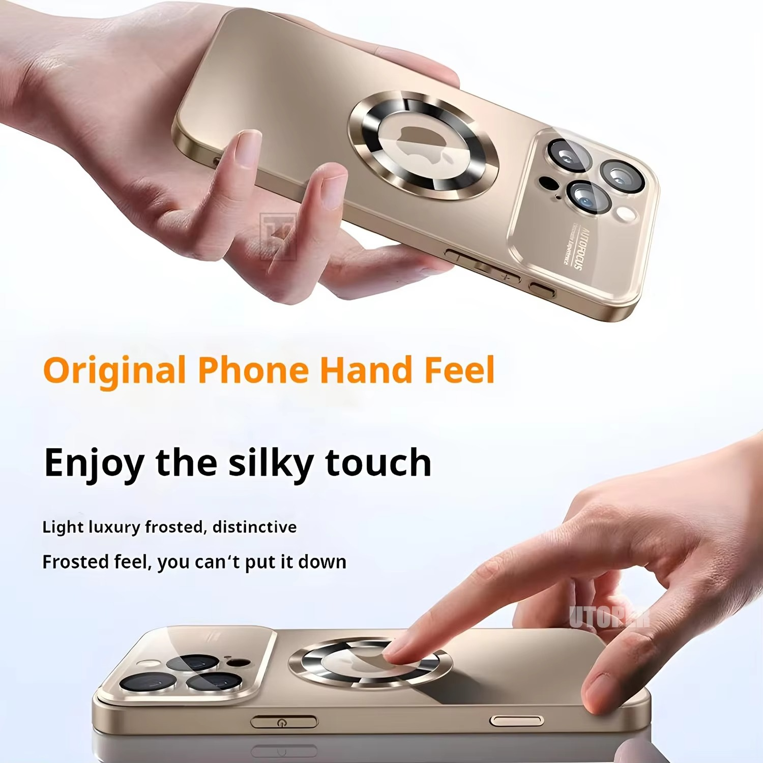 Luxury Large Window Magnetic iPhone Case — Magsafe Wireless Charging, Lens Protection, Shockproof Half-Wrapped Cover, Anti-Fingerprint, Non-Slip Finish