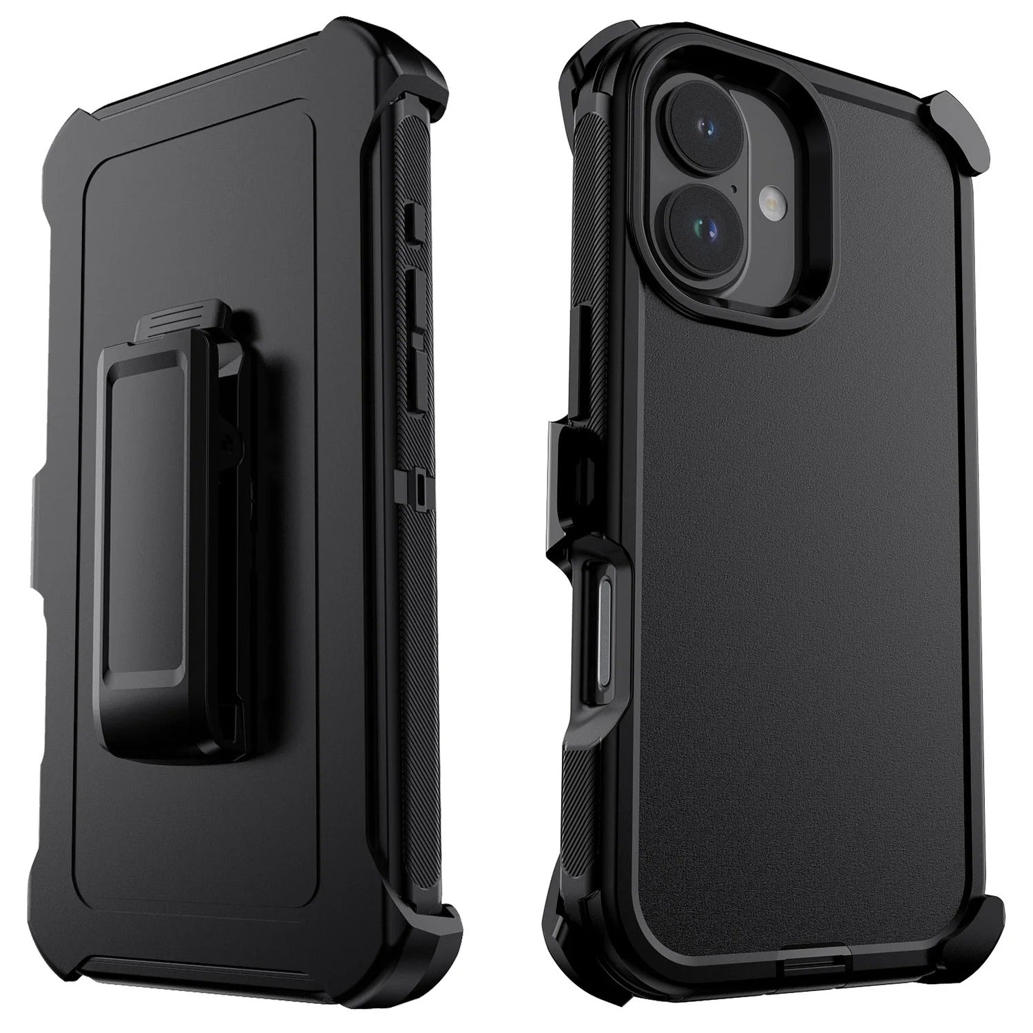 Rugged iPhone Case — Heavy-Duty 3-Layer Hybrid Protective Cover with Belt Clip Holster, Shockproof Hard PC Design and Matte Anti-Fingerprint Finish