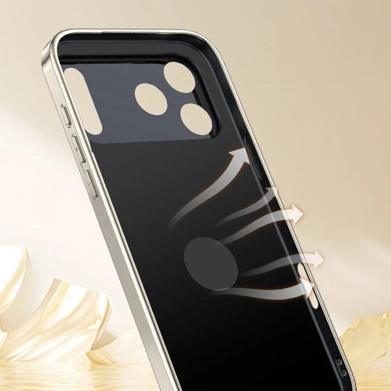 Luxury iPhone Case — PU Leather Cover with Rotating Metal Bracket Stand, Shockproof Back Protection and Premium Non-Slip Design