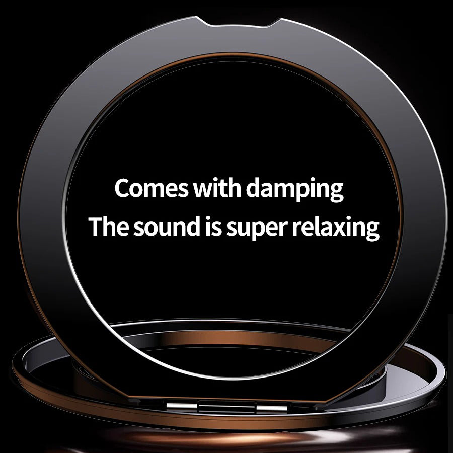 Luxury iPhone Case — Magnetic Cowhide Leather Cover with 360° Rotating Ring Holder, Full Lens Protection and Shockproof PC+TPU Design