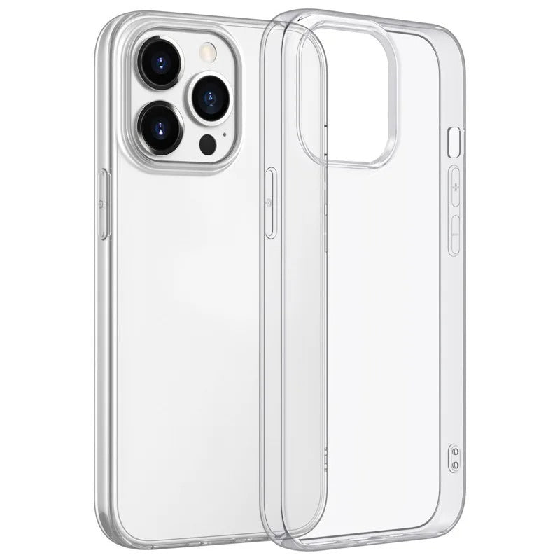 Ultra-Thin iPhone Case — Clear Silicone Full Coverage, Anti-Fingerprint, Anti-Scratch, Dustproof, Lightweight, Waterproof, Non-Slip Back Cover