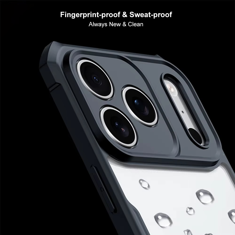 Shockproof Magnetic Clear iPhone Case — Acrylic + TPU Hybrid Back Cover with Anti-Fingerprint Grip and Camera Protection
