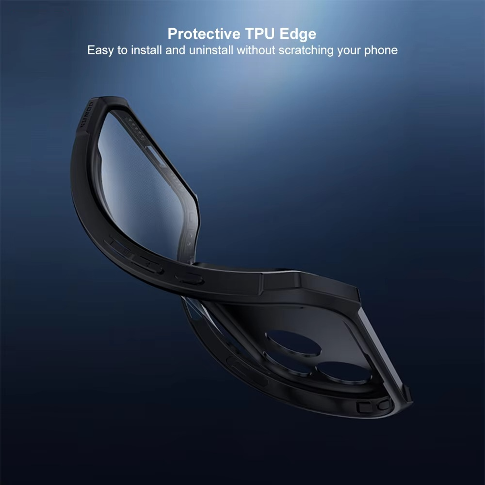 Shockproof Magnetic Clear iPhone Case — Acrylic + TPU Hybrid Back Cover with Anti-Fingerprint Grip and Camera Protection