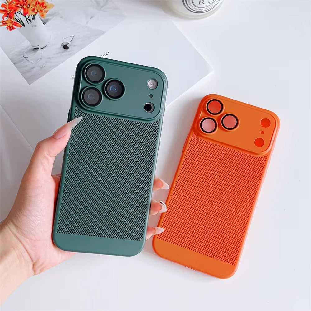 Ultra-Slim iPhone Case — Lightweight Cooling Heat-Dissipation Hard Shell with Breathable Design, Anti-Slip and Scratch-Resistant Finish