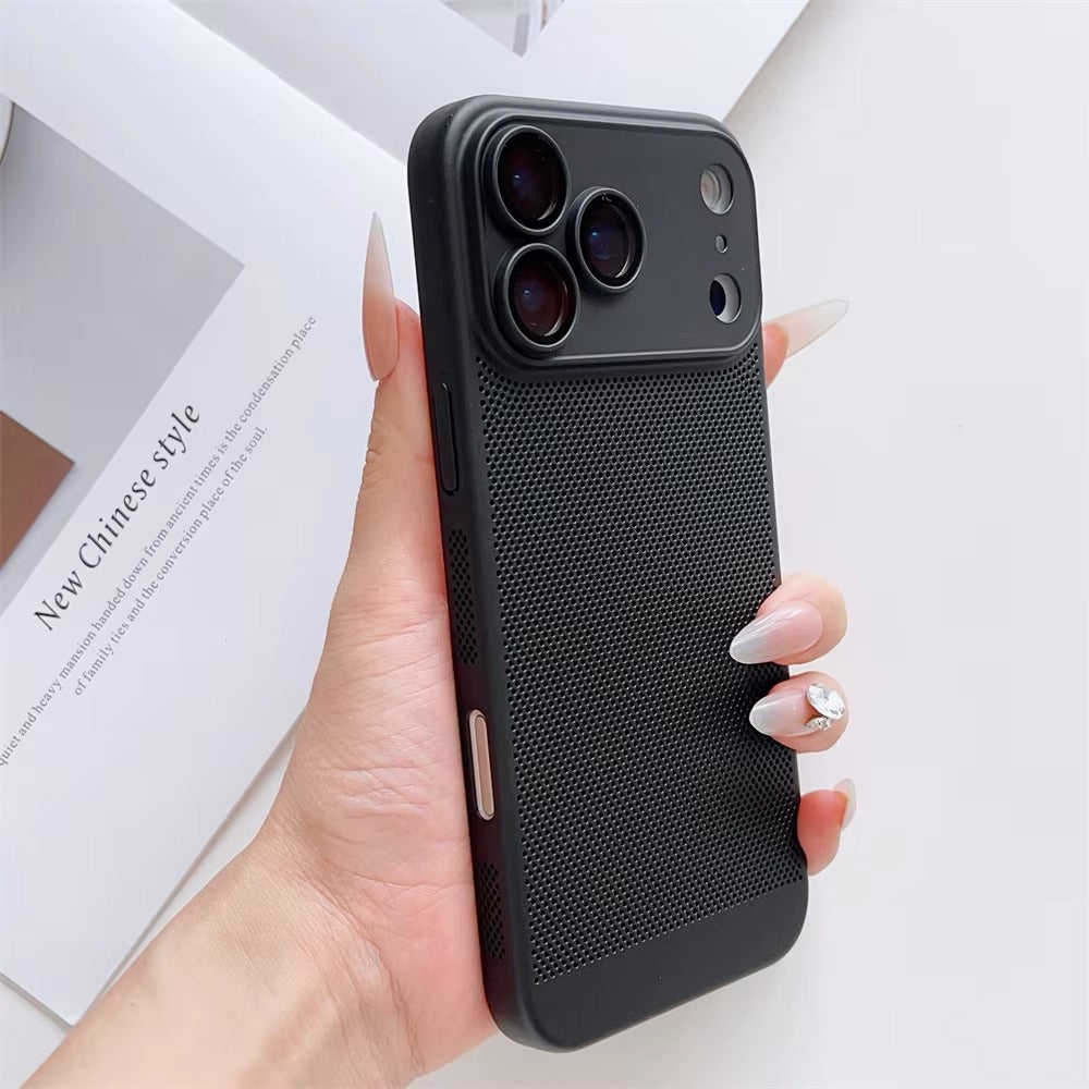 Ultra-Slim iPhone Case — Lightweight Cooling Heat-Dissipation Hard Shell with Breathable Design, Anti-Slip and Scratch-Resistant Finish