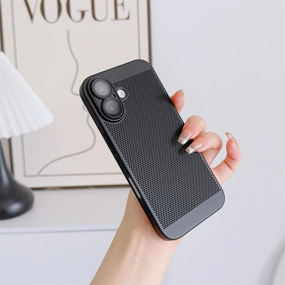 Ultra-Slim iPhone Case — Lightweight Cooling Heat-Dissipation Hard Shell with Breathable Design, Anti-Slip and Scratch-Resistant Finish
