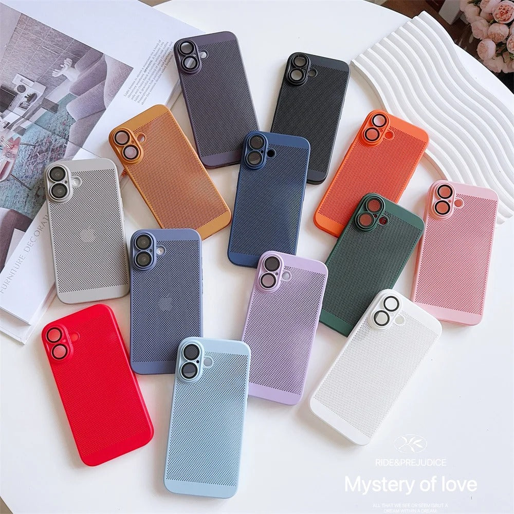 Ultra-Slim iPhone Case — Lightweight Cooling Heat-Dissipation Hard Shell with Breathable Design, Anti-Slip and Scratch-Resistant Finish