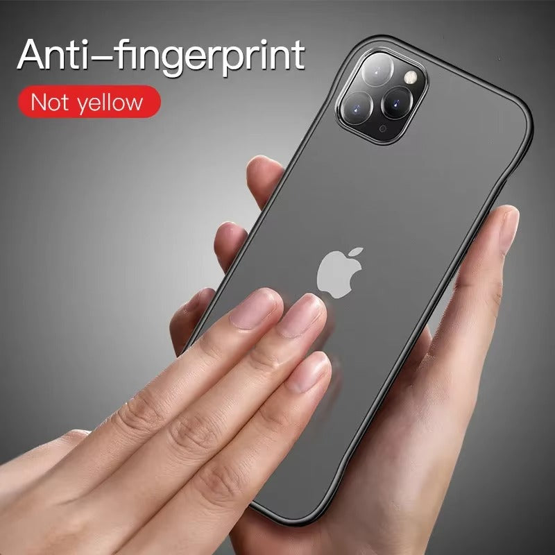 Ultra-Slim iPhone Case Frameless Matte Back Cover — TPU Edge with Hard PC Shell, Lightweight Anti-Fingerprint Design, Scratch-Resistant Non-Slip Protection