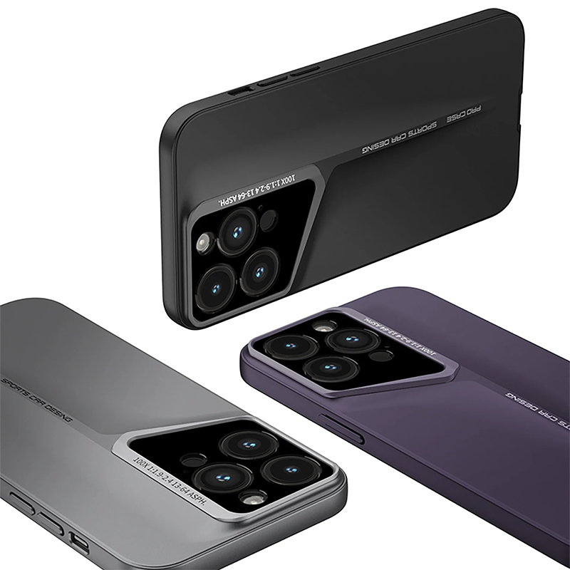 Ultra-Slim iPhone Case — Matte Blade-Texture Hard PC Cover with Frosted Lens Protection, Magnetic Lightweight Non-Slip Design & Drop-Proof Ultra-Thin Profile