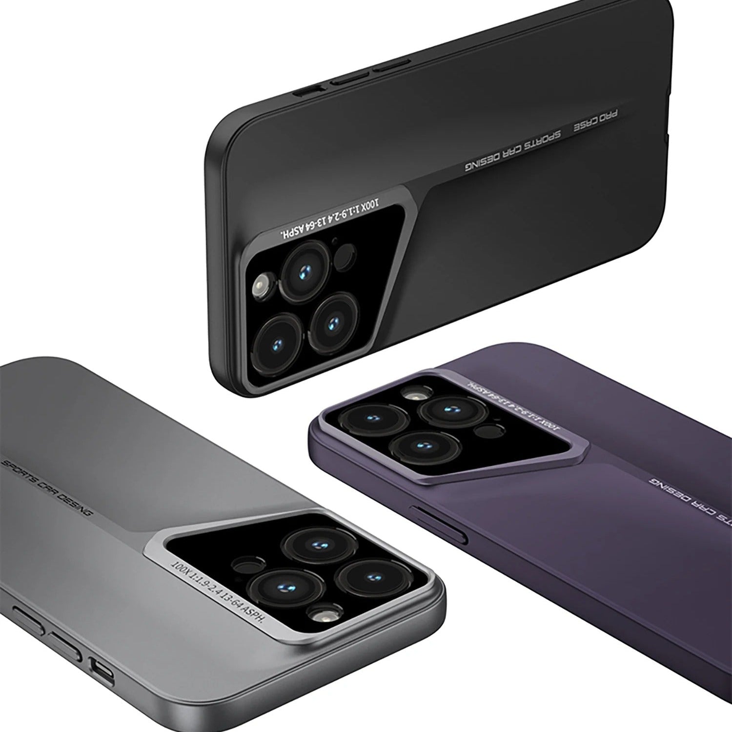 Ultra-Slim iPhone Case — Matte Hard PC Shockproof Cover with Frosted Lens Protection, Anti-Fingerprint Anti-Scratch Non-Slip Design