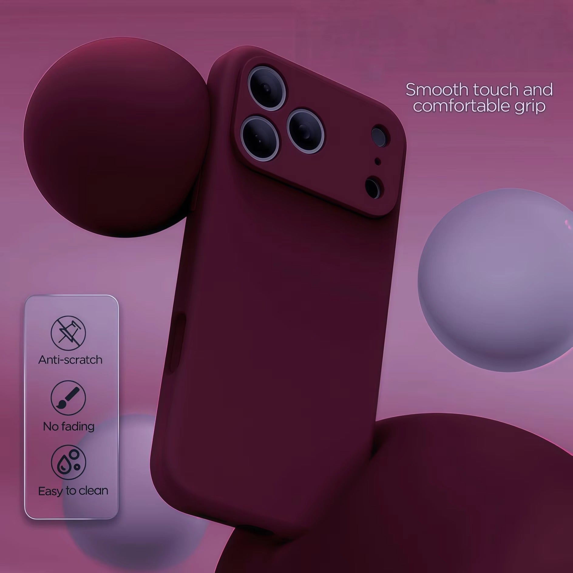 Ultra-Slim iPhone Case — Soft Silicone Gel Cover with Minimalist Matte TPU Design, Ultra-Thin Shockproof Protection, Plain Cute Girly Aesthetic