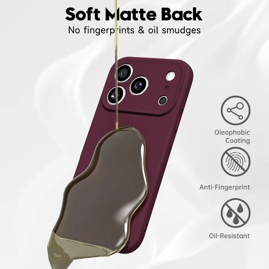 Ultra-Slim iPhone Case — Soft Silicone Gel Cover with Minimalist Matte TPU Design, Ultra-Thin Shockproof Protection, Plain Cute Girly Aesthetic