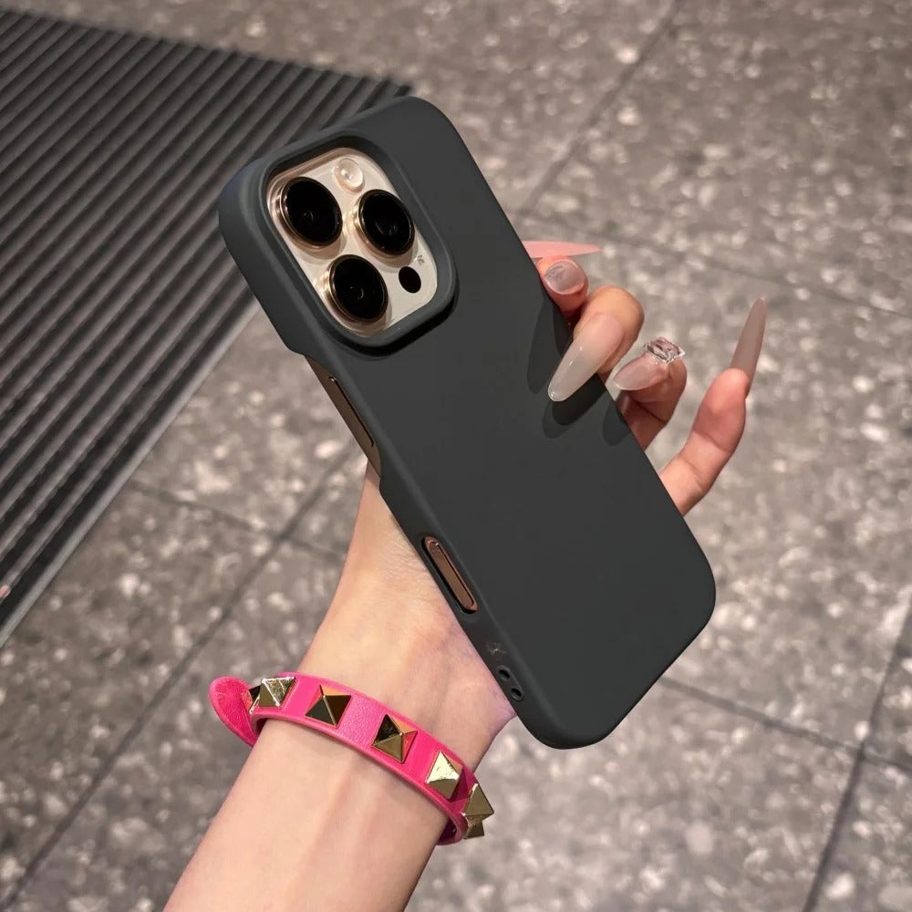 Ultra-Slim iPhone Case — Soft Silicone Pure-Color Matte Cover with Lightweight Shockproof TPU Design and Anti-Fingerprint Non-Slip Finish