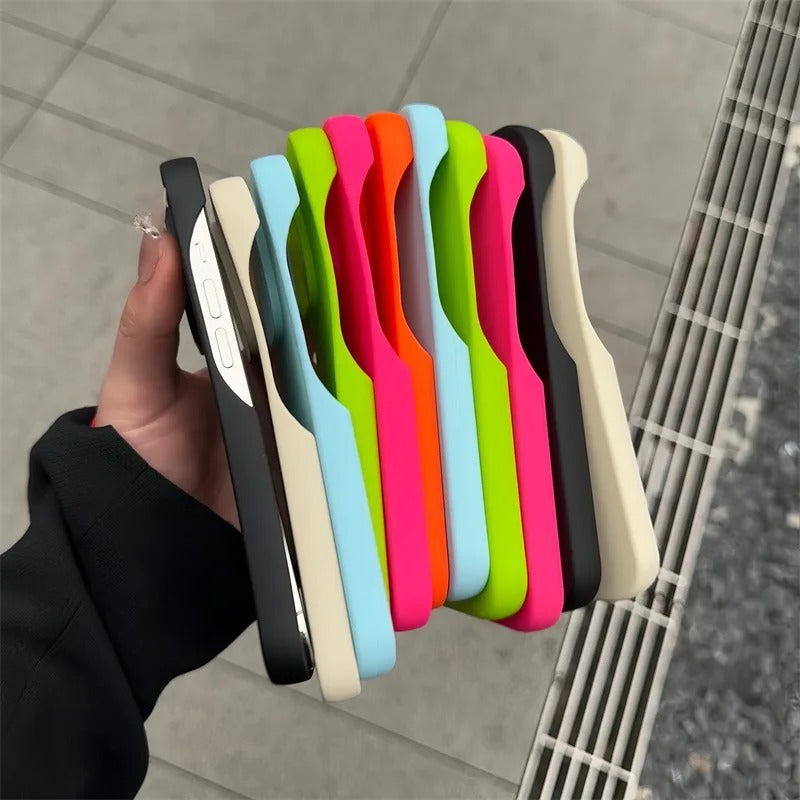 Ultra-Slim iPhone Case — Soft Silicone Pure-Color Matte Cover with Lightweight Shockproof TPU Design and Anti-Fingerprint Non-Slip Finish
