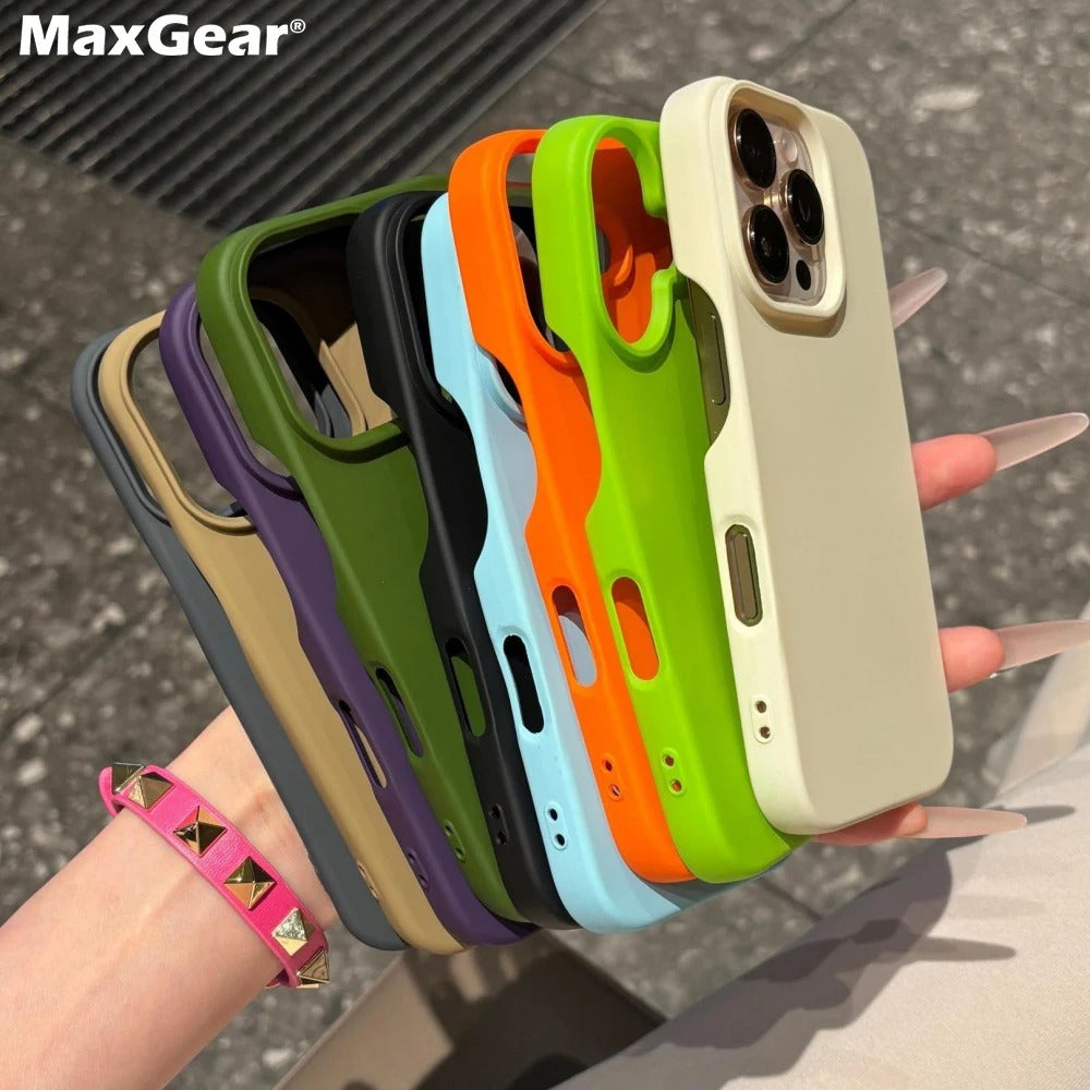 Ultra-Slim iPhone Case — Soft Silicone Pure-Color Matte Cover with Lightweight Shockproof TPU Design and Anti-Fingerprint Non-Slip Finish