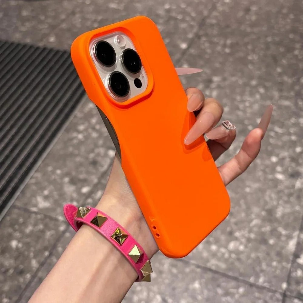 Ultra-Slim iPhone Case — Soft Silicone Pure-Color Matte Cover with Lightweight Shockproof TPU Design and Anti-Fingerprint Non-Slip Finish