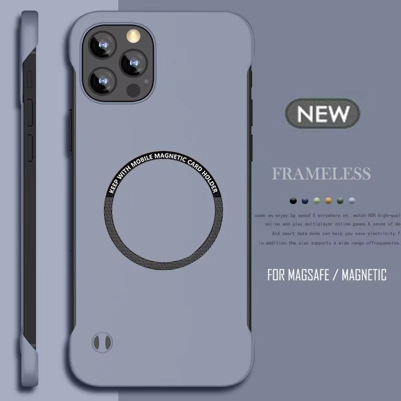 Ultra-Thin iPhone Case — MagSafe Compatible Magnetic Wireless-Charging, Shockproof Hard PC Cover, Anti-Fingerprint, Non-Slip, Lightweight Design