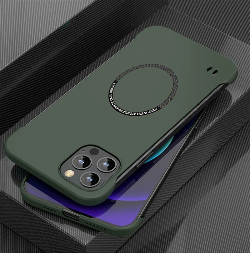 Ultra-Thin iPhone Case — MagSafe Compatible Magnetic Wireless-Charging, Shockproof Hard PC Cover, Anti-Fingerprint, Non-Slip, Lightweight Design