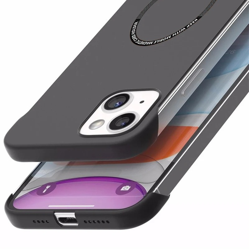 Ultra-Thin iPhone Case — MagSafe Compatible Magnetic Wireless-Charging, Shockproof Hard PC Cover, Anti-Fingerprint, Non-Slip, Lightweight Design