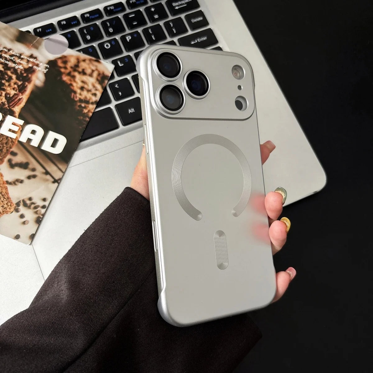 Ultra-Thin iPhone Case — PC Frameless Half-Wrapped Shockproof Cover, Anti-Fingerprint, Non-Slip, Lightweight Protective Design