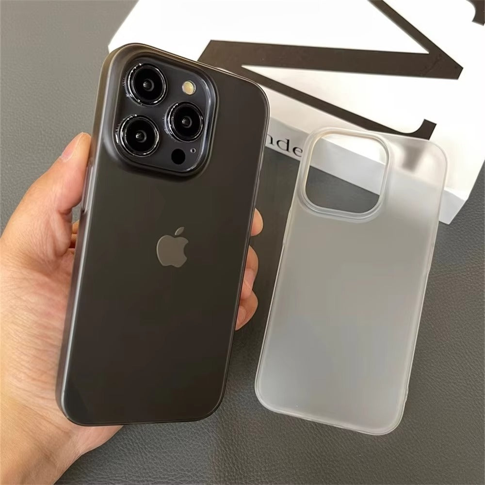 Ultra-Thin iPhone Matte Translucent Case — Silky Skin Slim Hard Cover, Lightweight Shockproof Design, Anti-Fingerprint Scratch-Resistant Clear Finish