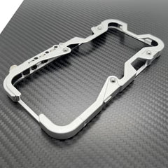 Rugged iPhone Case Aluminum Alloy Bumper Frame — Lightweight Metal Armor Cover, Shockproof Protective Shell with Smooth Edges and Included Lanyard